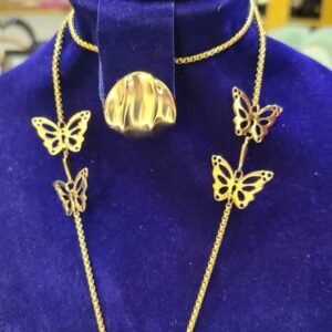 Double Duo Butterfly Drawstring Necklace